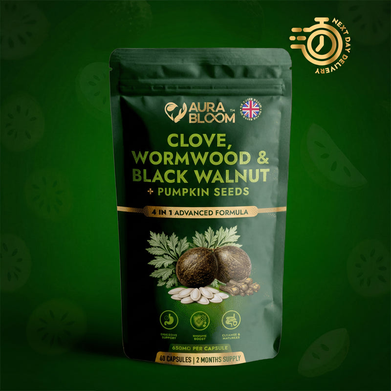 AURABLOOM Parasite Cleanse - Clove, Wormwood & Black Walnut